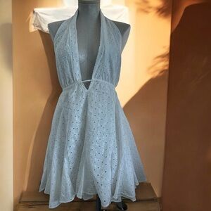 ZARA white halter top dress